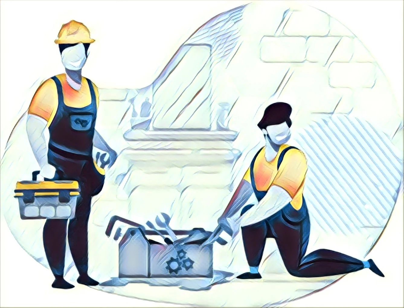 Illustration technique avant diagnostic et organisation du chantier